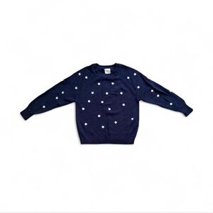 Harper Heritage Knit Navy Sweater with White Stars Womens Size S